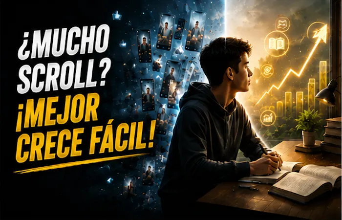 ¿MUCHO SCROLL? ¡MEJOR CRECE FÁCIL! ¿MUCHO SCROLL? ¡MEJOR CRECE FÁCIL!