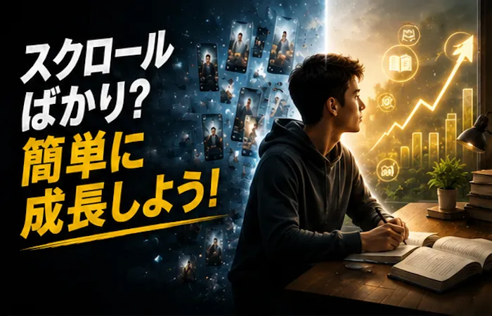 スクロールばかり?簡単に成長しよう!