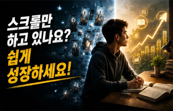 스크롤만 하고 있나요? 쉽게 성장하세요!